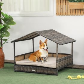 Dog House Outdoor with Canopy (Option: Khaki-820x200x700 mm)