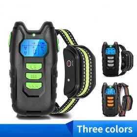 Dog Training Collar; Shock Collar for Dogs with Remote; Rechargeable Dog Shock Collar; 3 Modes Beep Vibration and Shock Waterproof Bark Collar fo (Color: D101-1 green)
